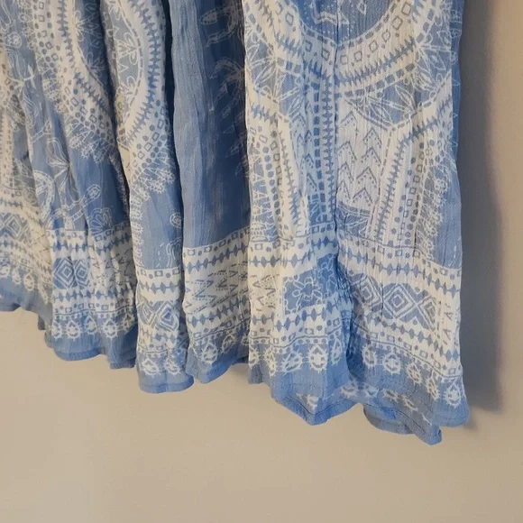 Chelsea & Thedore Bohemian Dusty Blue Maxi Skirt - Picture 4 of 7